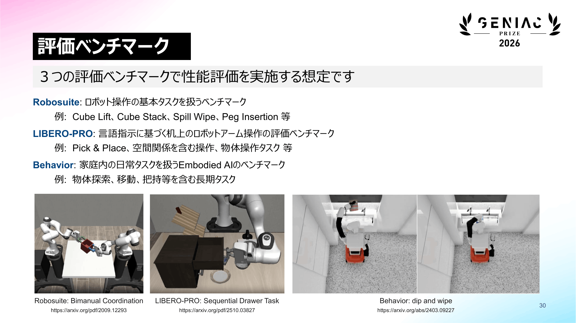 評価ベンチマーク